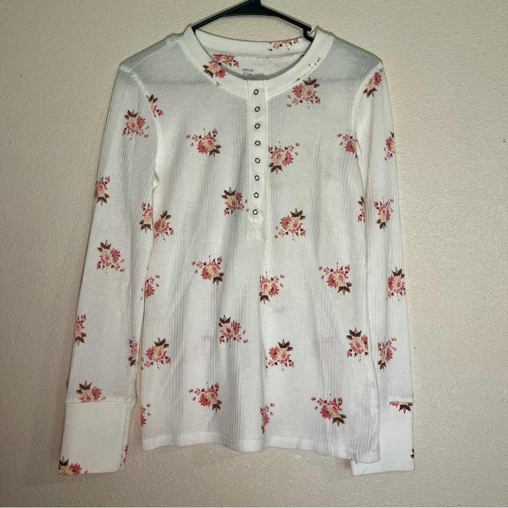 Aerie Floral Henley Top